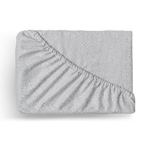 Flanelové napínací prostěradlo 160x200 světle šedé