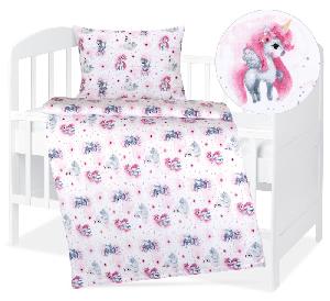Dětské bavlněné povlečení 90x135+45x60 Poníci