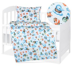 Dětské bavlněné povlečení 90x135+45x60 Zvířátkománie