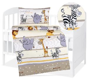 Dětské bavlněné povlečení 90x135+45x60 Veselá Zoo