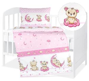 Dětské bavlněné povlečení 90x135+45x60 Ospalí medvídci