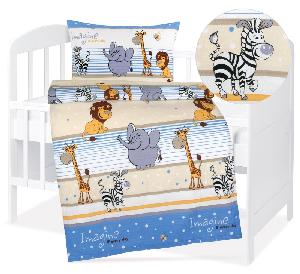Dětské krepové povlečení 90x135+45x60 Veselá Zoo 2
