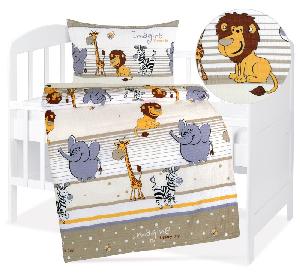 Dětské krepové povlečení 90x135+45x60 Veselá Zoo