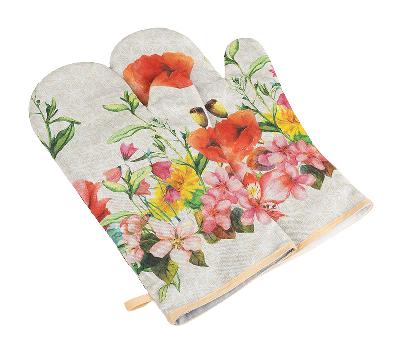 Grilovací rukavice 2ks - 20x36 cm - Květ
