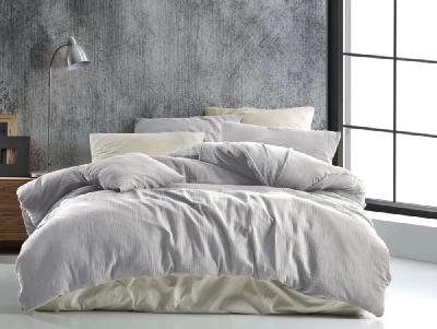 Francouzské mušelínové povlečení 220x200+2x70x90 Světle šedé