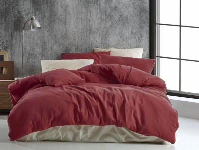 Francouzské mušelínové povlečení 220x200+2x70x90 Vínové