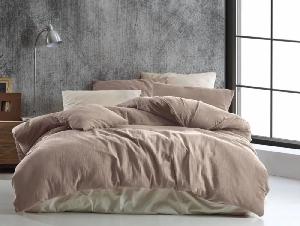 TOP Mušelínové povlečení 140x220+70x90 Béžové