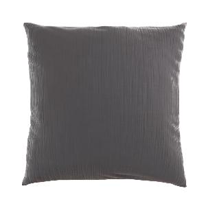 Mušelínový povlak na polštář 50x50 TMAVĚ ŠEDÝ