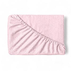 Flanelové napínací prostěradlo 90x200 Světle růžové