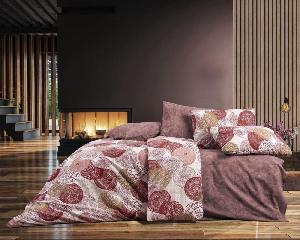 Bavlněné povlečení Deluxe 140x200+70x90 Mandala bordó