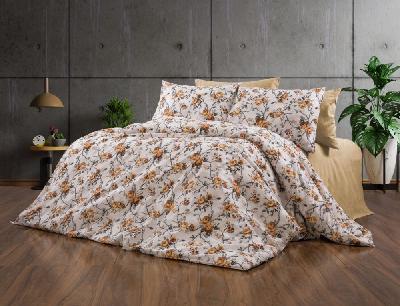 Bavlněné povlečení DELUXE 140x200+70x90 Flora Gold