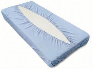 Jersey prostěradlo obálkového střihu 90x200 ocelově modrá