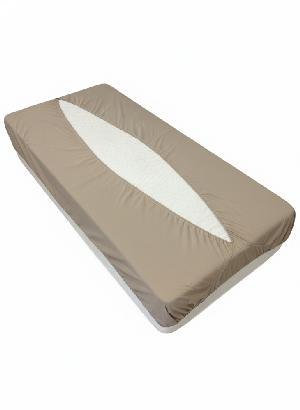 Jersey prostěradlo obálkového střihu 90x200 ořechová