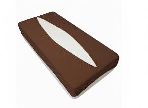 Jersey prostěradlo obálkového střihu 90x200 tmavě hnědá